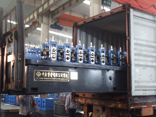 เครื่องทําท่อเหล็ก ASTM A53 พร้อมเครื่องเปิดลวดแรงสําหรับเหล็กม้วนร้อน 2.0 mm ∼6.0 mm
