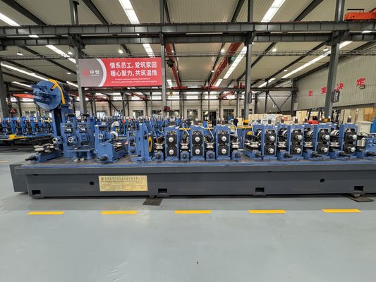 เหล็กกล้าคาร์บอน ERW Tube Mill ด้วยเหล็กแผ่นรีดเย็นปลอดภัย