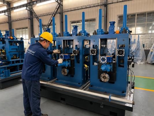 Seven Roller Strip Leveling ZY16 Tube Mill Machine Φ8-18mm HF Welded Pipe