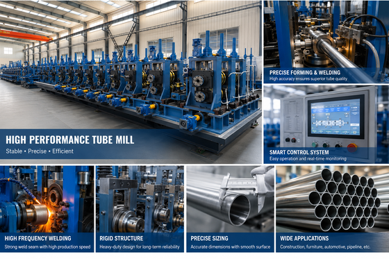 ZY20 Weld Seam Tube Mill Machine φ10-26mm Round Steel Pipe Squeeze Welding 0.4-1.5mm 90m/min